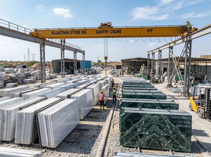 Makrana white marble and Kishangarh marble slabs in India